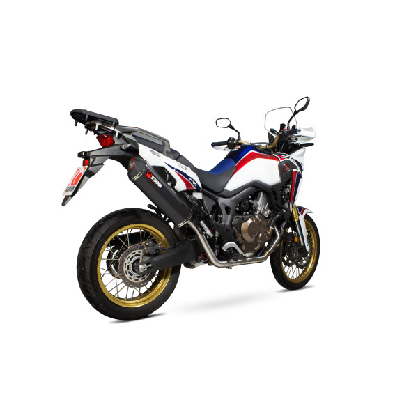 Scorpion Exhaust Honda CRF1000 L 2015 - 2017 Serket Parallel Full System Black Ceramic Coated Sleeve